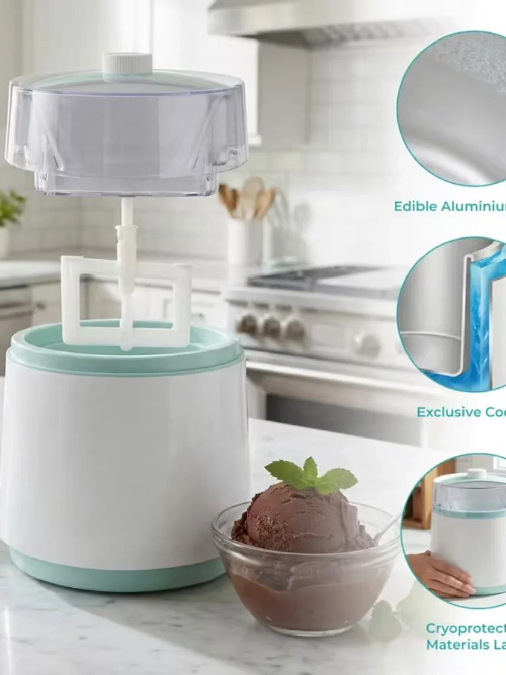 27 oz Single-Serve Large Capacity DIY Ice Cream Maker